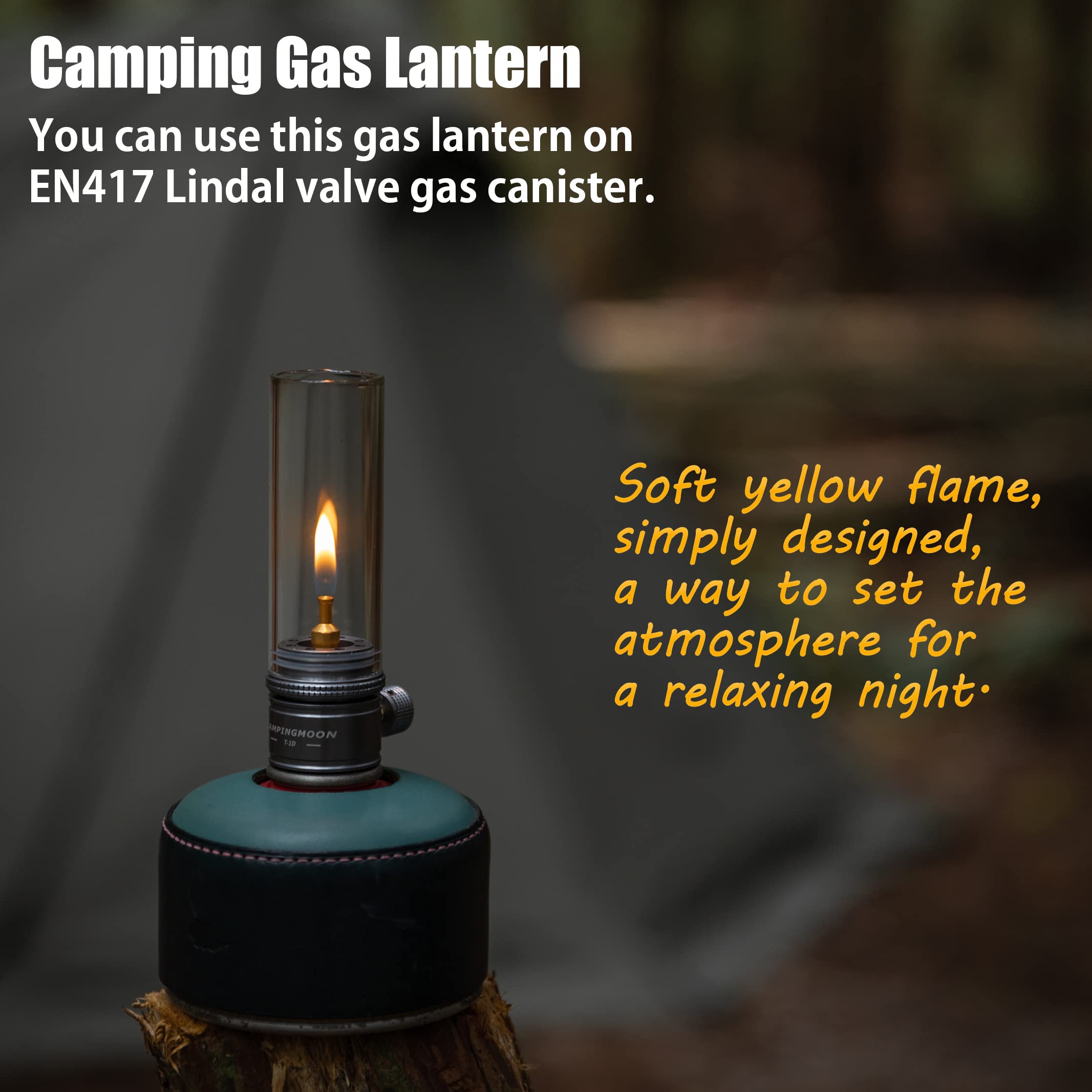 Amazon.com: CAMPINGMOON Gas Candle Lantern w/ EN417 Lindal Valve